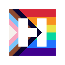H-Pride-symbol i regnbuefarver