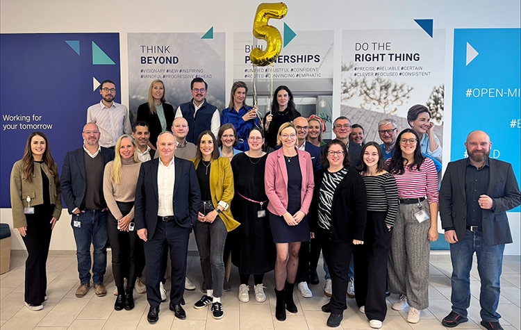 Diversity-committed employees at the 5th anniversary celebration of Diversity